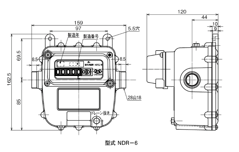 主要寸法表・外観寸法図